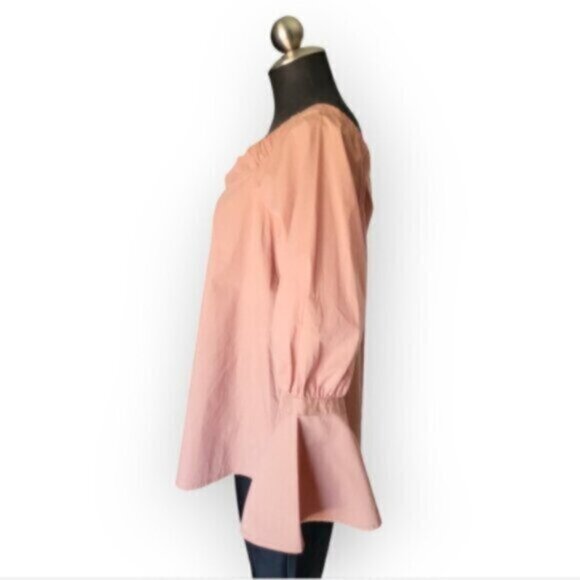 Pastel Rose Puff Sleeve Blouse Size Medium - Picture 4 of 11